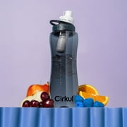 Cirkul 32oz Gray Plastic Bottle with Black Lid and Flavor Cartridge (GoSip Berry Blue Punch)