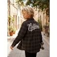 thumbnail image 3 of PureChapter Boys Button Down Shirt Plaid Long Sleeve Shirt with Letter Embroidery, Casual Boys Shirts for 7-15 Years, 3 of 8