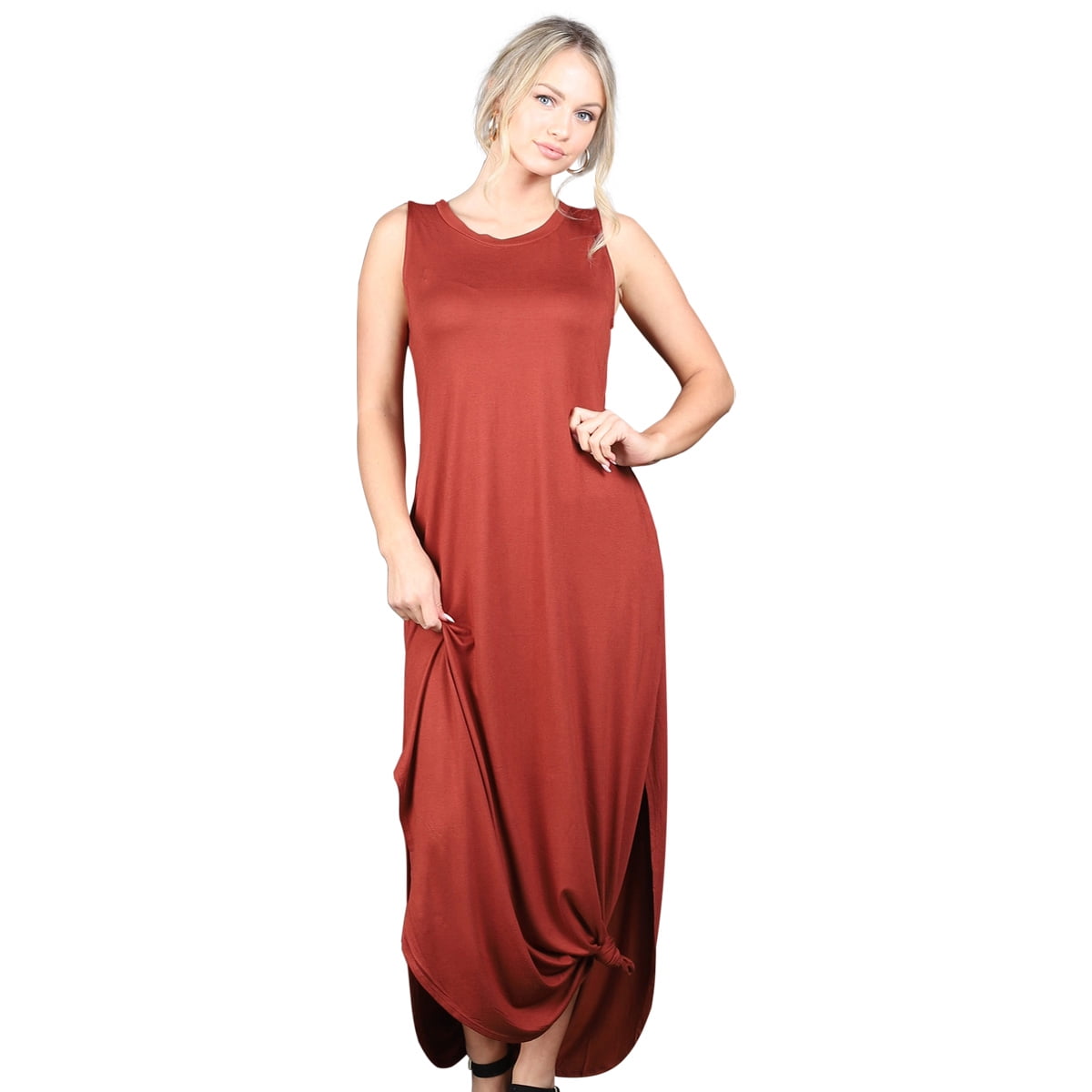 Zenana Outfitters Round Hem Maxi Dress