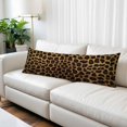 thumbnail image 2 of Leopard Long Body Pillow Covers, Brown Vintage Leopard Print Soft Breathable Throw Pillow Cases with Invisible Zipper, Decorative Pillowcase Pillows Protectors for Sofa Bed Couch 20"x60", 2 of 9