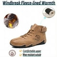 thumbnail image 3 of Men's Outdoor Casual Boots Lightweight Warm Fleece-lined Thickened Waterproof Sneakers Fashion for Walking Non-Slip Shoes Brown 12 US, 3 of 7