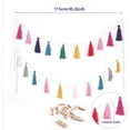 thumbnail image 2 of Nvzi Cotton Colorful Macrame Tassel Garland Pastel String Banner Macrame Rainbow Decor Wall Hanging for Home Boho Decoration, 2 Pack, 2 of 4