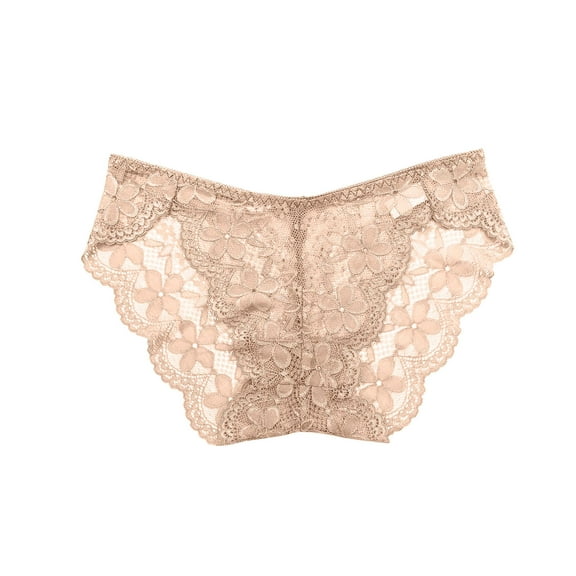 Womens Sexy Lace Underwear Sexy No Show Bikini Panties Ladies Hipster Stretch Underpants Silky Tactile