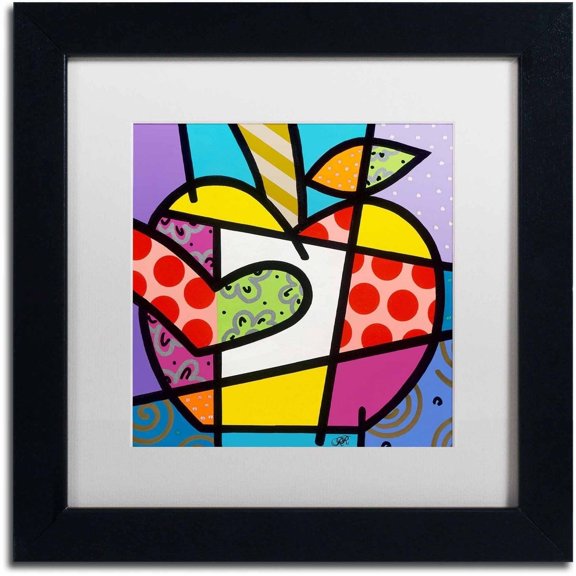 Trademark Fine Art 'Big Apple I' Canvas Art by Roberto Rafael, White Matte, Black Frame