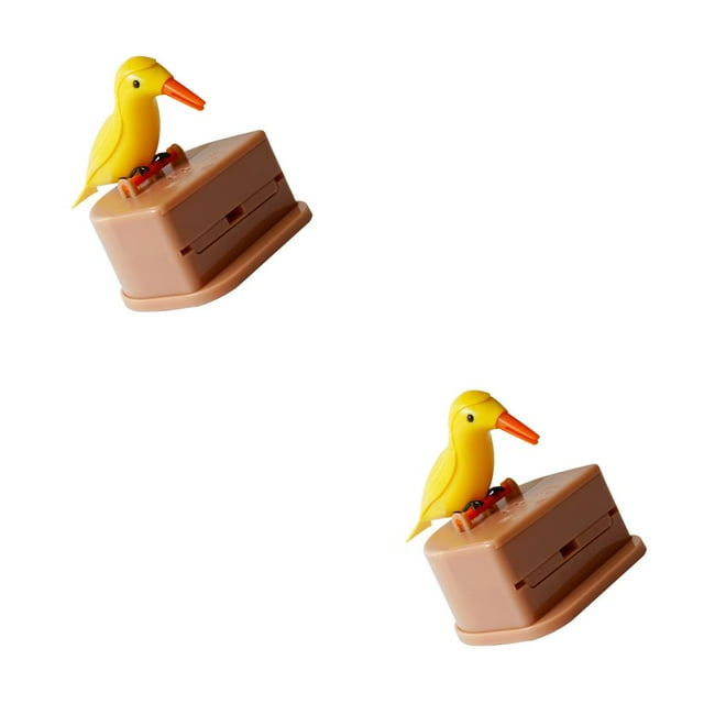 Destyer Bird Toothpick Holder Automatic Storage Box Cleaning Tool Case Home Decoration Dispenser Kitchen Bar Hotel Container Dining 8x8x9cm 2Set