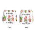 thumbnail image 3 of Susaid Hello Summer Gnome Print Women's High Waisted Running Shorts Quick Dry Athletic Gym Track Workout Shorts Zip Pocket-X-Large, 3 of 7