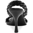 thumbnail image 3 of INC Womens Black Double Band Braided Padded Lyra Square Toe Stiletto Slip On Dress Sandals Shoes 7 M, 3 of 5