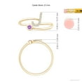 thumbnail image 4 of ANGARA Natural Capital "J" Diamond Initial Ring with Bezel-Set Amethyst in 14K Yellow Gold for Women (Size-2.5mm) | February Birthstone, Anniversary, Jewelry Gift for Women | Natural Amethyst Ring, 4 of 9