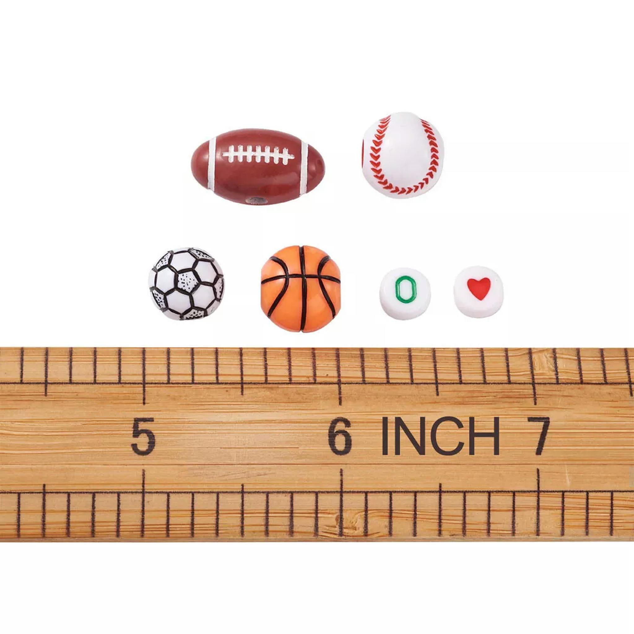 EOEMY 630Pcs Heart Alphabet Opaque Acrylic Letter Beads Disc Pony Loose Spacer 7~12mm