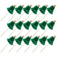 thumbnail image 4 of KAKOWELY 50pcs Cocktail Decorative Picks Xmas Tree Style Cup Picks Dessert Decorations,5.31"X2.36"X1.97", 4 of 5