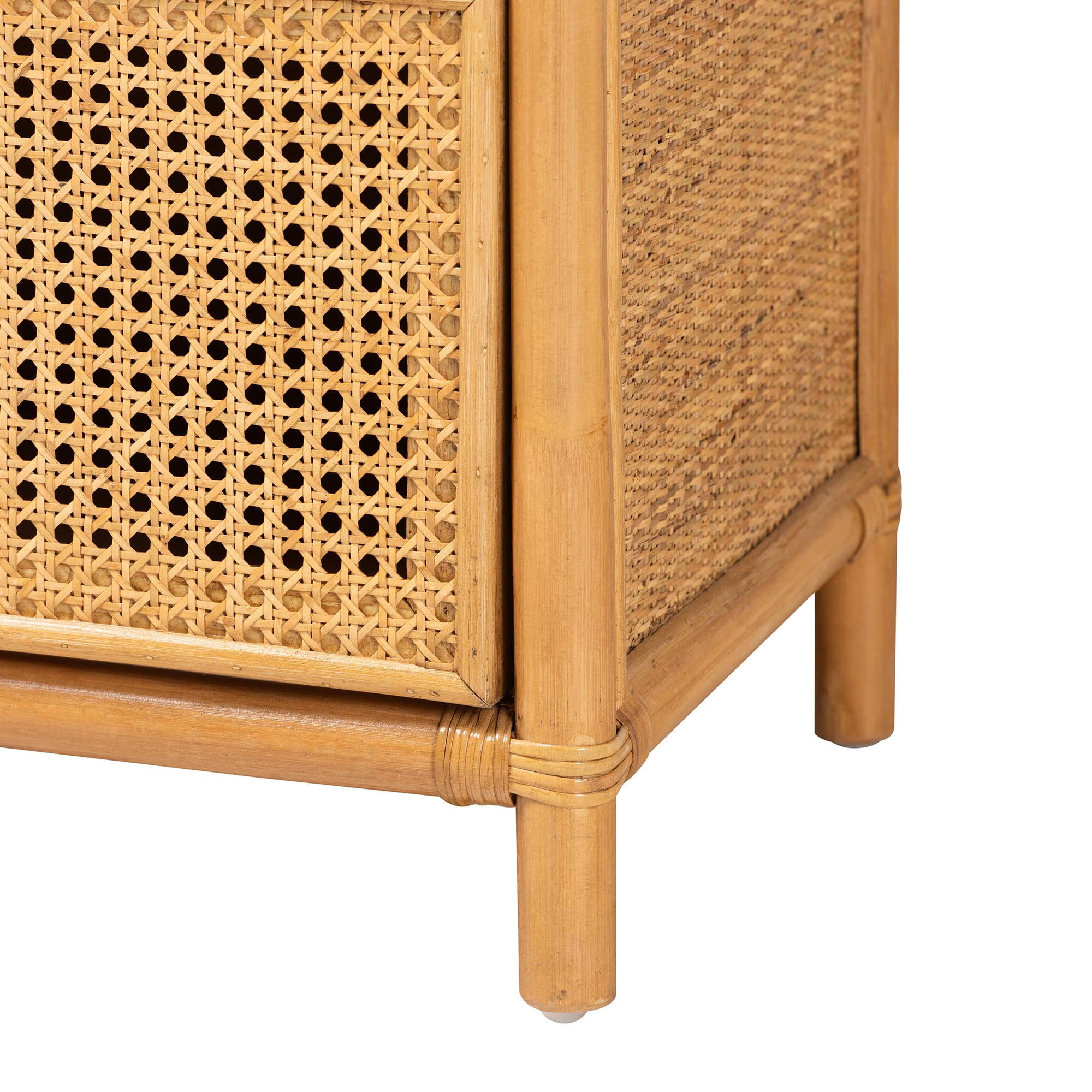 bali & pari Curacao Boho Bookcase, One Size, Light honey