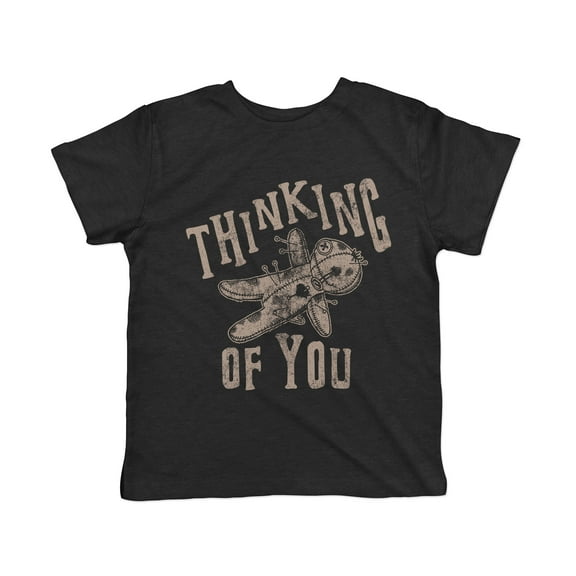 Toddler Funny T Shirts Thinking Of You Sarcastic Voodoo Doll Graphic Novelty Tee For Young Kids