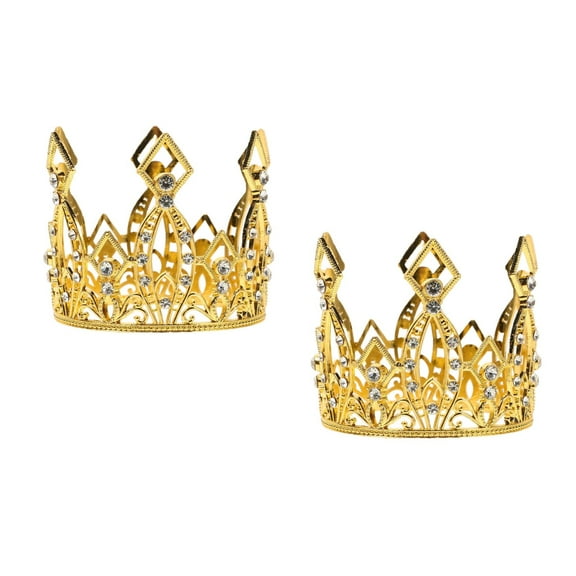 Hytrove Dessert Table Decor Wedding Golden Rhinestone For Girlfriends Hostesses 2Pcs 2.7x2.7x2.2in