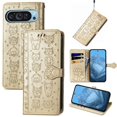 thumbnail image 1 of Funda Cartera FOXDOCK para Google Pixel 10 Pro XL , Flip PU con Relieve de Gatos y Perros, Tarjetero y Soporte, 1 of 6