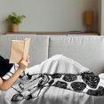 thumbnail image 3 of Black and White Soft Flannel Fleece Throw Blanket, Graphic of Safari Giraffe Tall Neck Spots West Wild Character, Cozy Plush for Indoor and Outdoor Use, 70" x 90", Grey White, by Ambesonne, 3 of 5