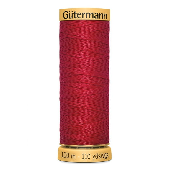 Gutermann 110 Yd Natural Cotton Thread-Bright Red