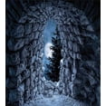 thumbnail image 3 of Gothic Duvet Cover Set, Dark Cave the Full Moon at Night Scary Horror Medieval Art Print, Decorative 3 Piece Bedding Set with 2 Pillow Shams, Queen Size, Blue Grey, by Ambesonne, 3 of 3