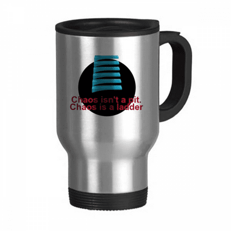 

Chaos Pit Ladder Art Deco Fashion Travel Mug Flip Lid Stainless Steel Cup Car Tumbler Thermos