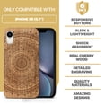 thumbnail image 7 of Case Yard Wooden Case Outside Soft TPU Silicone, Slim Fit Shockproof Wood Protective Phone Cover for Girls Boys Men and Women, Supports Wireless Charging Mandala 2 Design case for iPhone-XR, 7 of 7