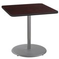 thumbnail image 1 of Pemberly Row Cafe Table 36"H Particleboard Gray Frame Mahogany Top, 1 of 2