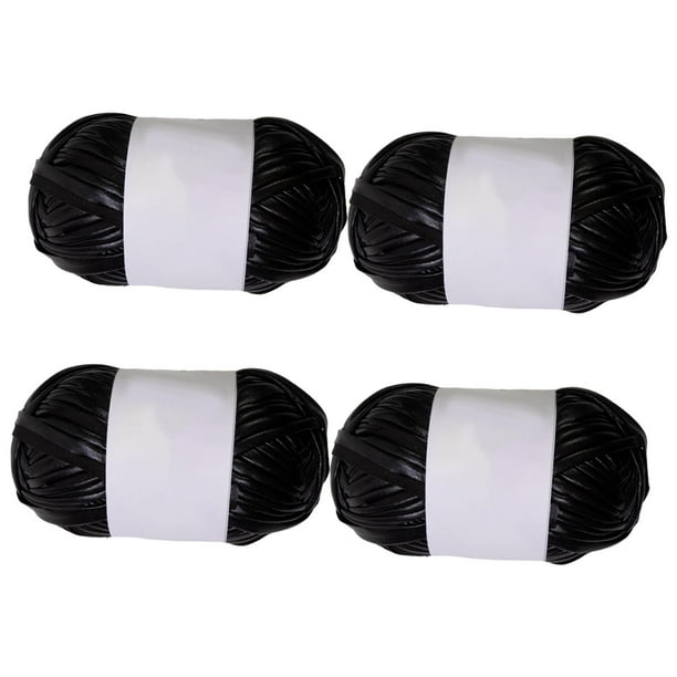 4 hilos metálicos de poliéster para camisetas, hilo de poliéster suave, hilo de tela para manualidades. Negro