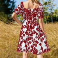 thumbnail image 4 of Robe Sans Manches Rouge Texture Violatrice Robe de Soirée Femme Robe Élégante de Luxe pour Femme, 4 of 5