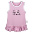 thumbnail image 1 of I'm Cute, Mom's Hot, Dad's Just Plain Lucky Funny Dresses For Baby, Newborn Babies Skirts, Infant Princess Dress, 0-24M Kids Graphic Clothes (Pink Sleeveless Dresses, 6-12 Months), 1 of 4