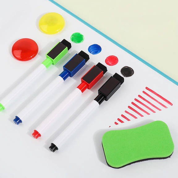 ChicYu Whiteboard Markers with Magnetic Eraser Set Dry Erase Markers and Cleaning Eraser Kit for Home Office Whiteboard Supplies