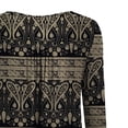 thumbnail image 6 of FOLUNSI Womens Plus Size Long Sleeve Tunic Tops Casual Floral Henley Shirts M-4X, 6 of 8
