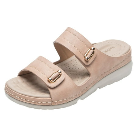 

Sopiago Women S Sandals Women’s Wedge Strappy Sandals Pink 6.5