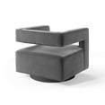 thumbnail image 4 of Modway Booth Performance Velvet  Performance Velvet Swivel Armchair in Gray, 4 of 7