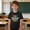 Black, variant on Kids Boys Girls School T Shirts Crewneck Short Sleeve Cotton Tees Back to School Funny Letter Printed Loose Fit Summer Tshirts 3-10 Years