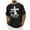 A Black, variant on Idoravan Summer 2025 Summer Clothes for Men T-Shirt Men's Casual Short Sleeve Easter Print Crew-neck Top Short Sleeve Crew-neck Top/shirt