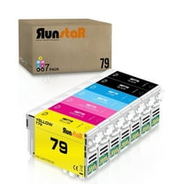 Inkjet 79 T079 Printer Cartridge, 7 Pack, for Epson Artisan 1430, Stylus Photo 1400, Black/Cyan/Magenta/Yellow/Light Cyan/Light Magenta