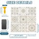 thumbnail image 2 of 36 pegatinas para azulejos de 9 estilos, estilo marroquí, autoadhesivas, impermeables, con diseño geométrico de flores beige., 2 of 9