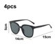 thumbnail image 2 of 4 piezas gafas de sol para mujer de moda de gran tamaño grandes gafas de sol de conducción señoras protección UV grandes gafas de sol, 2 of 7