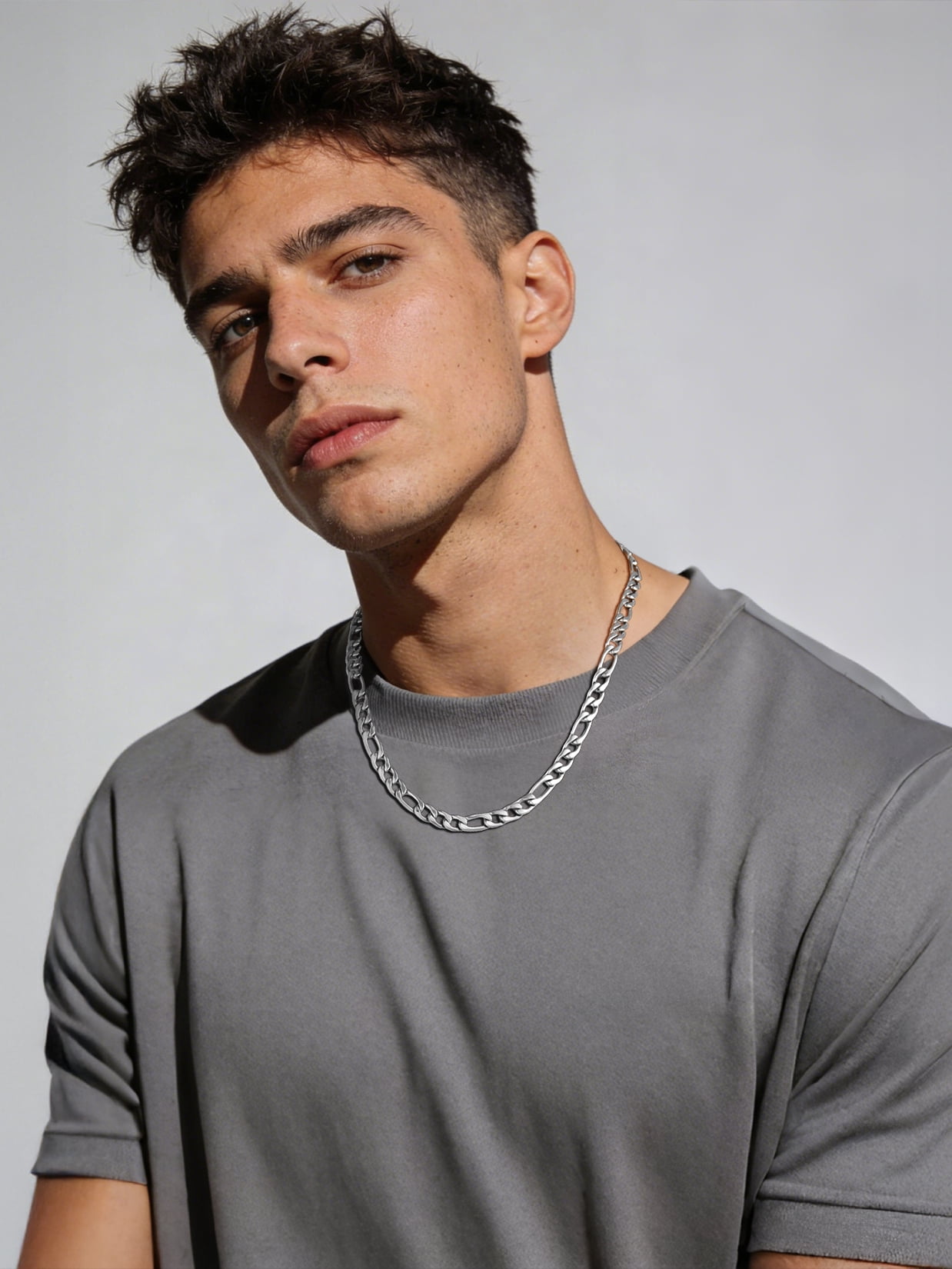 ChainsProMax Men 8mm Figaro Chain Necklace 316L Stainless Steel Necklace Jewelry Gift for Men Women Fathers Mothers Day
