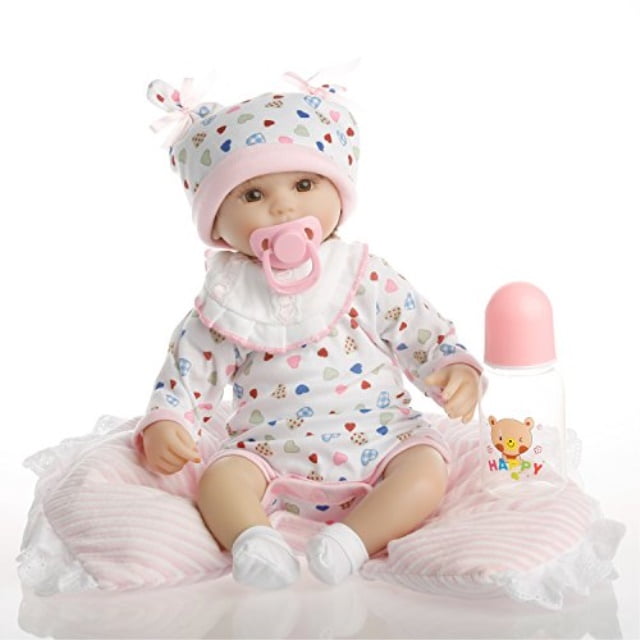SanyDoll Reborn Baby Doll Vinyl 18 inch 45 cm Lovely Lifelike Cute Toy