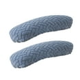thumbnail image 4 of 1 par de fundas para reposabrazos de silla de oficina, fáciles de instalar, con banda elástica para el hogar. Azul claro, 4 of 9