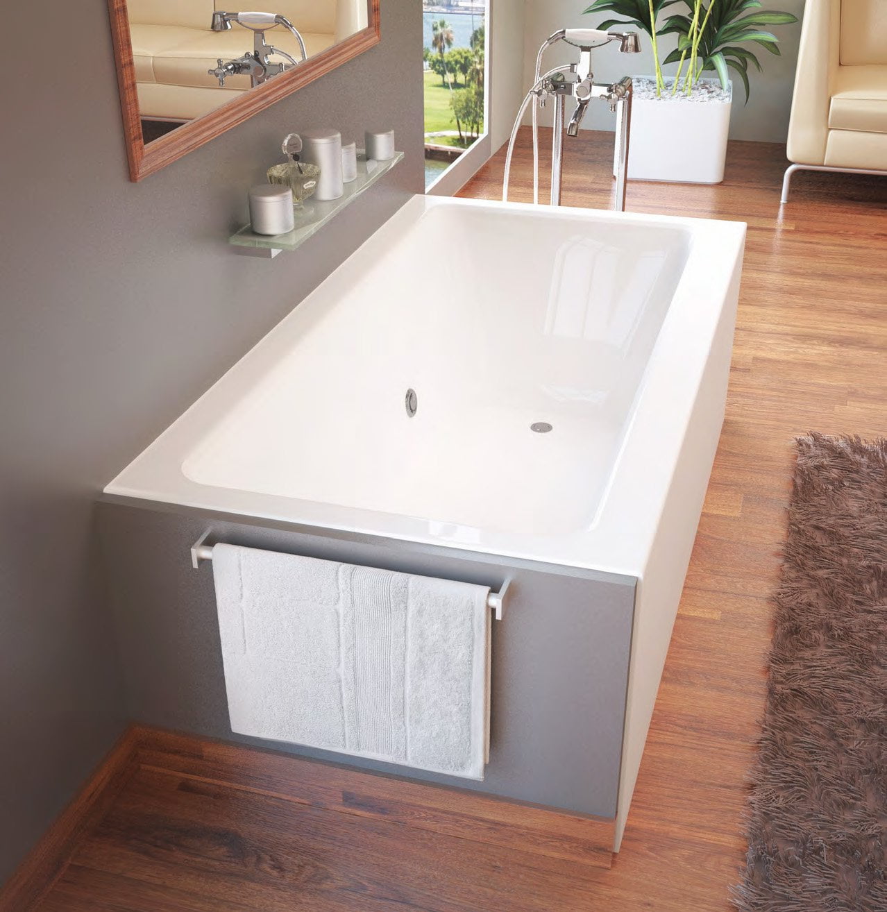 Atlantis Tubs 3060shl Soho 30 X 60 20 Inch Rectangular Soaking Bathtub