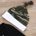 thumbnail image 5 of Douhoow Newborn Baby Boy Clothes Long Sleeve Letters Romper Camouflage Long Pants Hat 2Pcs Outfits, 5 of 6