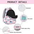 thumbnail image 4 of Trendy Flamingo Print School Bag - Lightweight Laptop Backpack for University Students, Breathable Bookbag with Side Pockets, Fashion Forward Design, 4 of 6