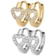 thumbnail image 1 of 2 Pairs Small Hoop Earring Heart Earrings Women Ear Jewelry Tiny Ear Hoops for Cartilage, 1 of 3