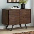 thumbnail image 5 of Simpli Home Lowry 41 inch Wide Solid Acacia Wood Modern Industrial 2 Door Sideboard Buffet in Distressed Charcoal Brown, 5 of 14
