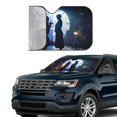 thumbnail image 4 of Windshield Sun Shade Foldable Car Front Window Sunshade For Car Suv Trucks Vans - Best Heat Shield Blocker Visor Cover Blocks Uv Rays And Keeps Your Vehicle Cool-Medium, 4 of 5