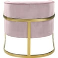 thumbnail image 6 of Meridian Furniture Carter 18.5"H Velvet Accent Chair in Pink and Gold, 6 of 6