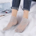 thumbnail image 4 of Calcetines de encaje para mujer, calcetines náuticos de encaje, calcetines de mujer, calcetines bajos para mujer, calcetines de encaje japoneses, calcetines náuticos, calcetines invisibles de algodón, 4 of 6
