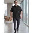 thumbnail image 5 of DARING DIVA Men's Big and Tall Business Dress Shirt with Chest Pocket 4XL Black, 5 of 7