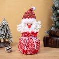thumbnail image 4 of Sac de Poupée de Noël Tricoté Sac à Cordon de Noël Réutilisable Sac de Bonbons de Noël Sac de Poupée Rouge Fournitures de Fête du Père Noël Décoration, 4 of 8
