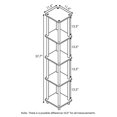 thumbnail image 2 of Furinno 99132LC/BK Turn-N-Tube 5-Tier Corner Square Rack Display Shelf, Light Cherry/Black, 2 of 5